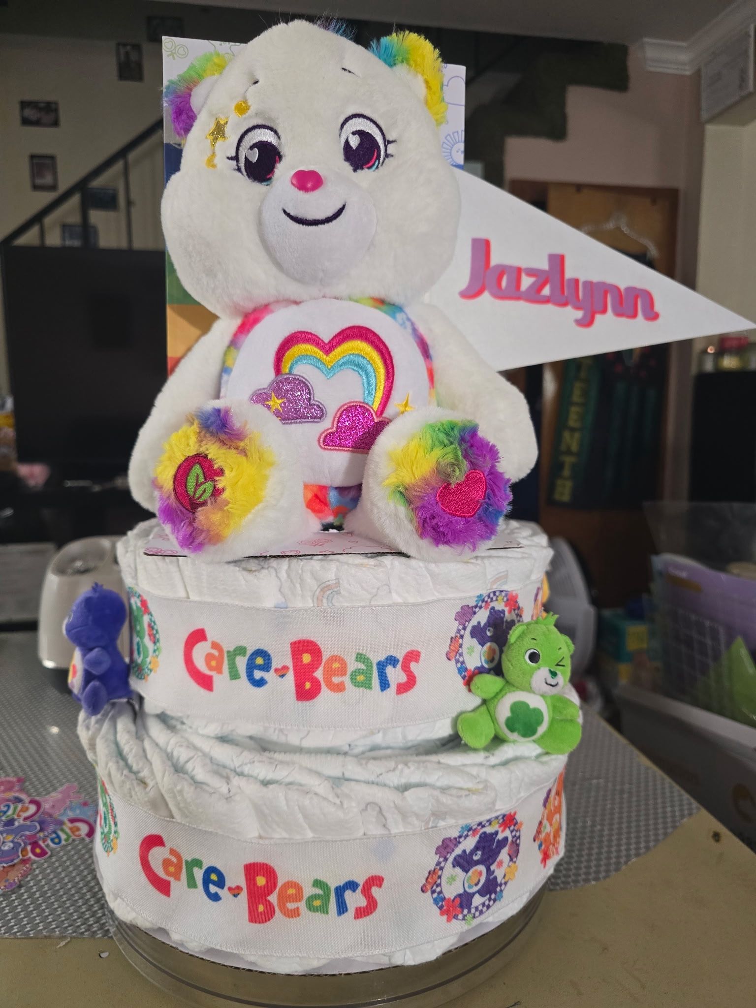 Care Bear Diaper Cake