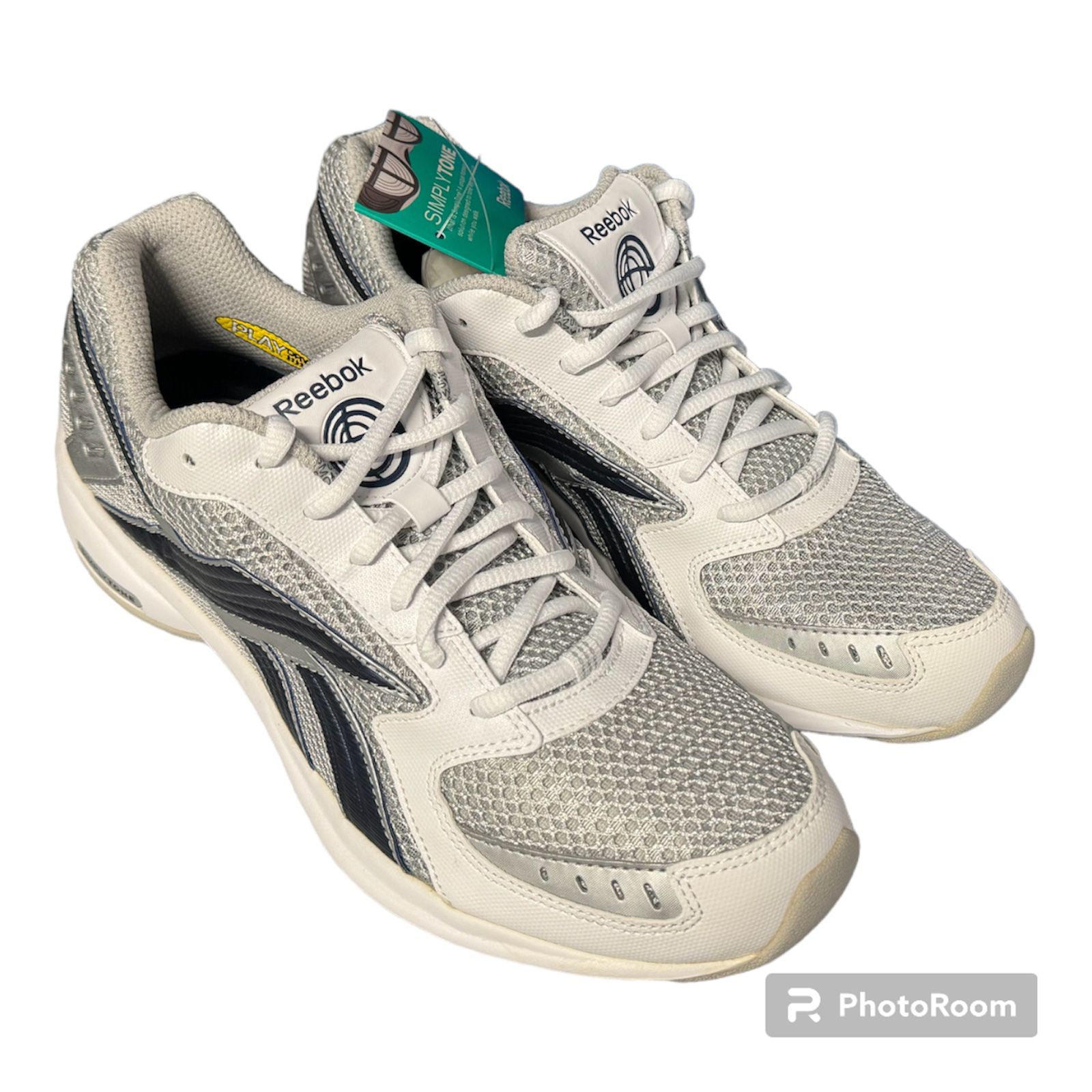 Reebok Simply Tone FLU 610 Men white/Gray Athletic Shoes US Size 9 - Brand New