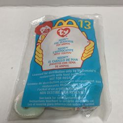 1999 McDonald’s Ty Teenie Beanie Baby Neon The Seahorse
