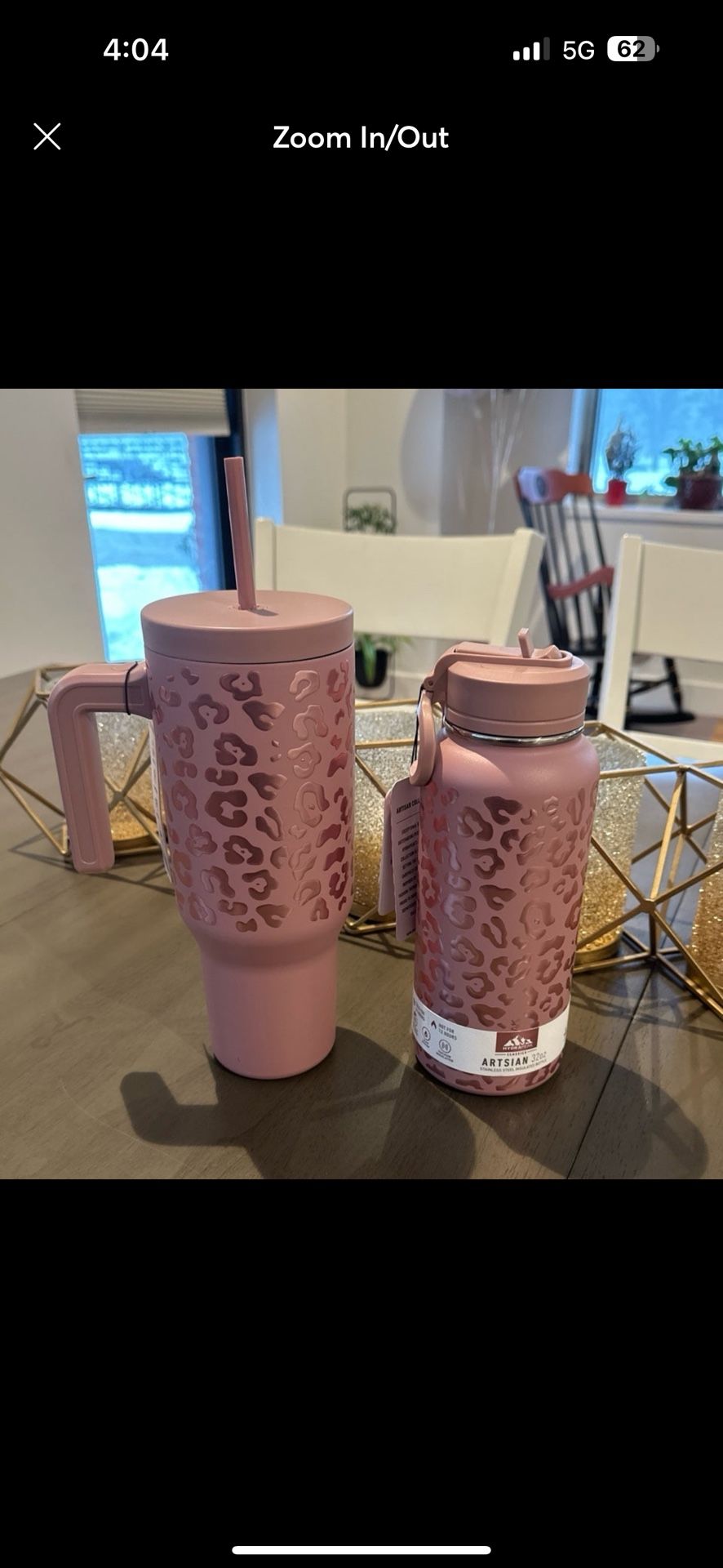 Hydrapeak Limited Edition Rose Gold Leopard Print Combo Tumbler