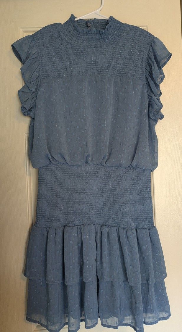 Aqua Bloomingdales Dress, Blue, Size L