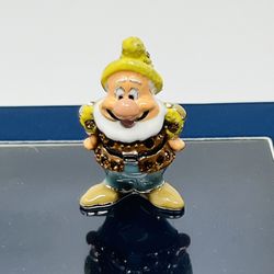 Disney Arribas Brothers Happy Mini Swarovski Jeweled Figurine