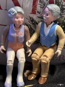 VTG Fisher Price Loving Family Dream Dollhouse Grandparents 90’s Set