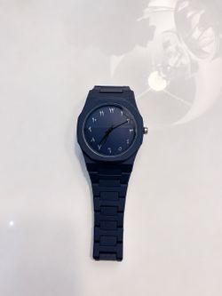 Dark Navy Blue Arabic Numeral Watch – Lightweight Minimalist Design