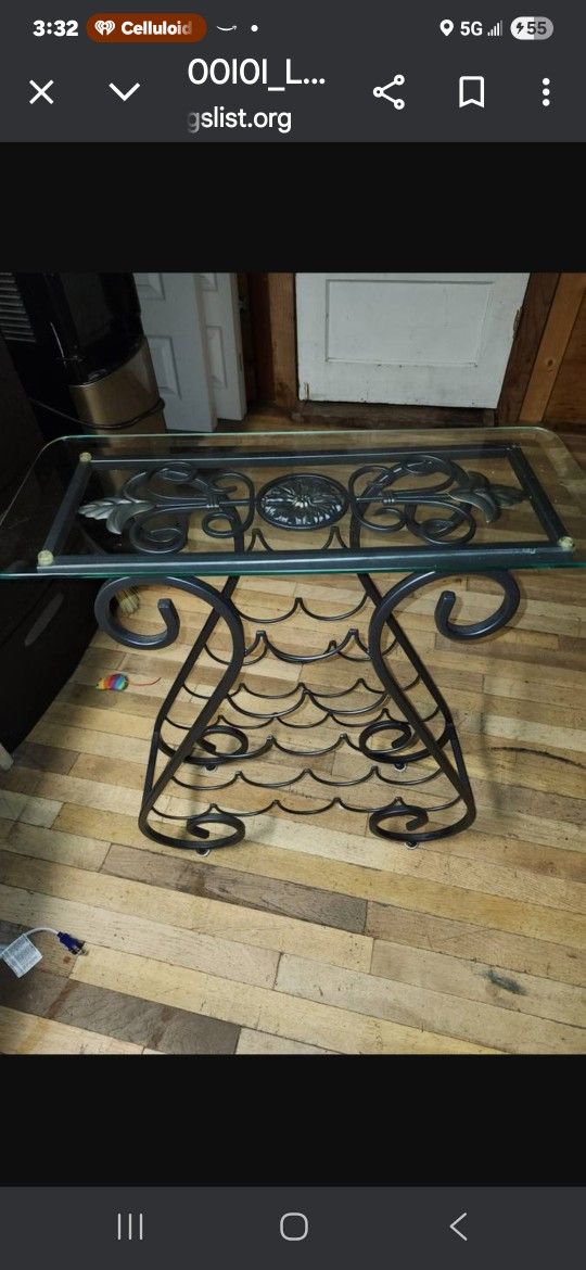 Small Tall Wine Rack Table