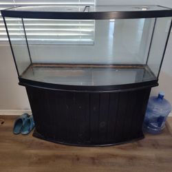 75 Gallon Fish tank Curved Front and Stand