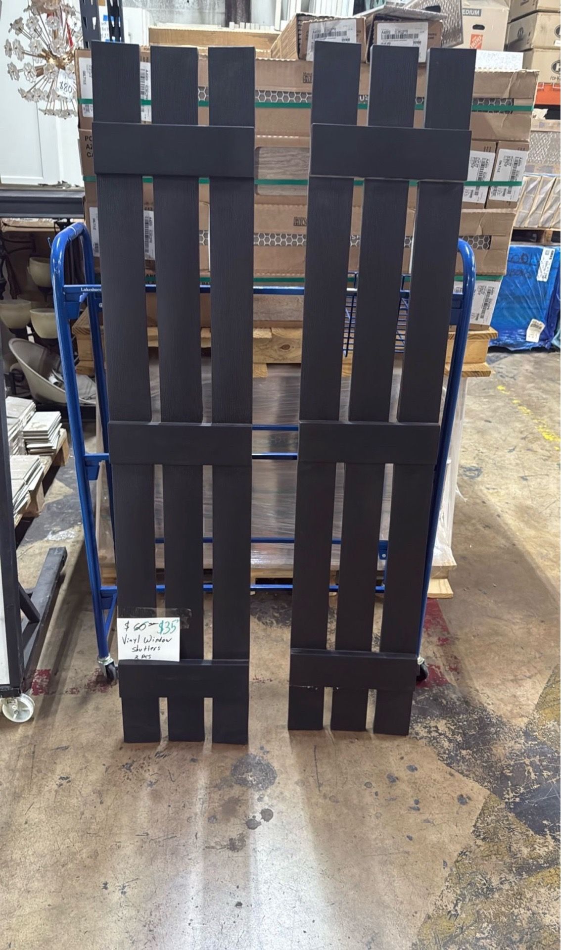 Windows Shutter Black Vinyl Set Of Two Only Size Available