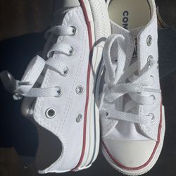 White Converse Size 12 Youth 