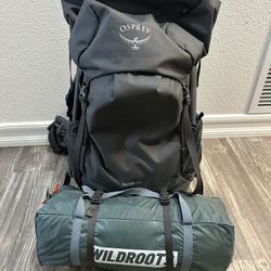 Osprey Renn 65 Hiking Backpack with Wildroots 2-person Tent