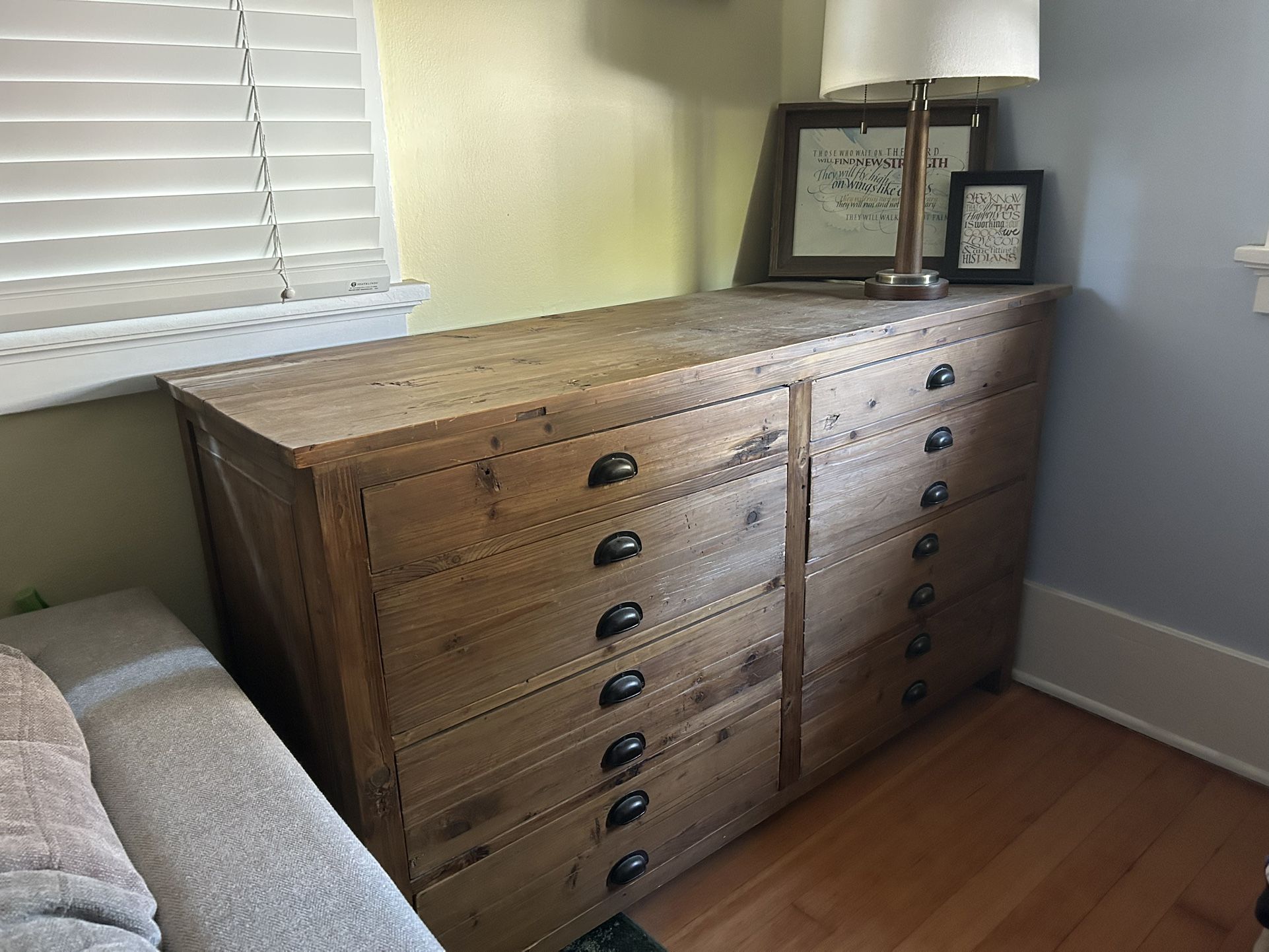 Dresser + Floor lamp + Floor mirror 