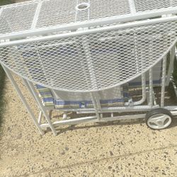 Wrought Iron Table With Two Chairs