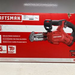 CRAFTSMAN CMCCS320D1 Cordless Pruning Saw, 6" Chain, Small Chainsaw with Battery and Charger