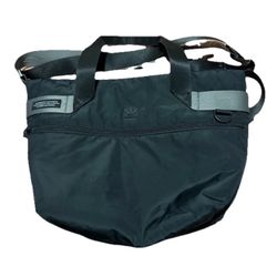 Adidas Originals Puffer Shopper Tote Bag Logo Crossbody Shoulder Travel Black