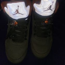 Olive Green Jordan 5's