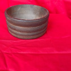 ANTIQUE CURVED WOOD BOWL HEAVY  BEST OFFER