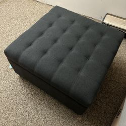 Grey Ottoman With Storage 
