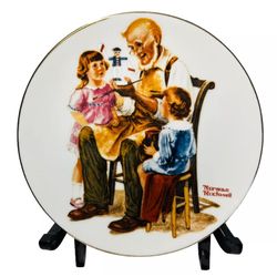 VINTAGE Norman Rockwell Plate, “The Toy Maker”Porcelain, 1982 Limited Edition
