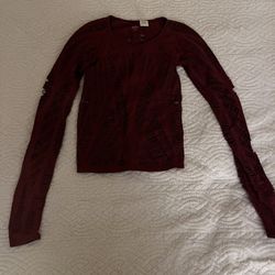 Distressed Burgundy Alo Top 