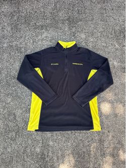 Columbia Oregon ducks black and yellow quarter zip sweatshirt Size M