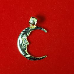 10kt Gold Half Moon Pendant
