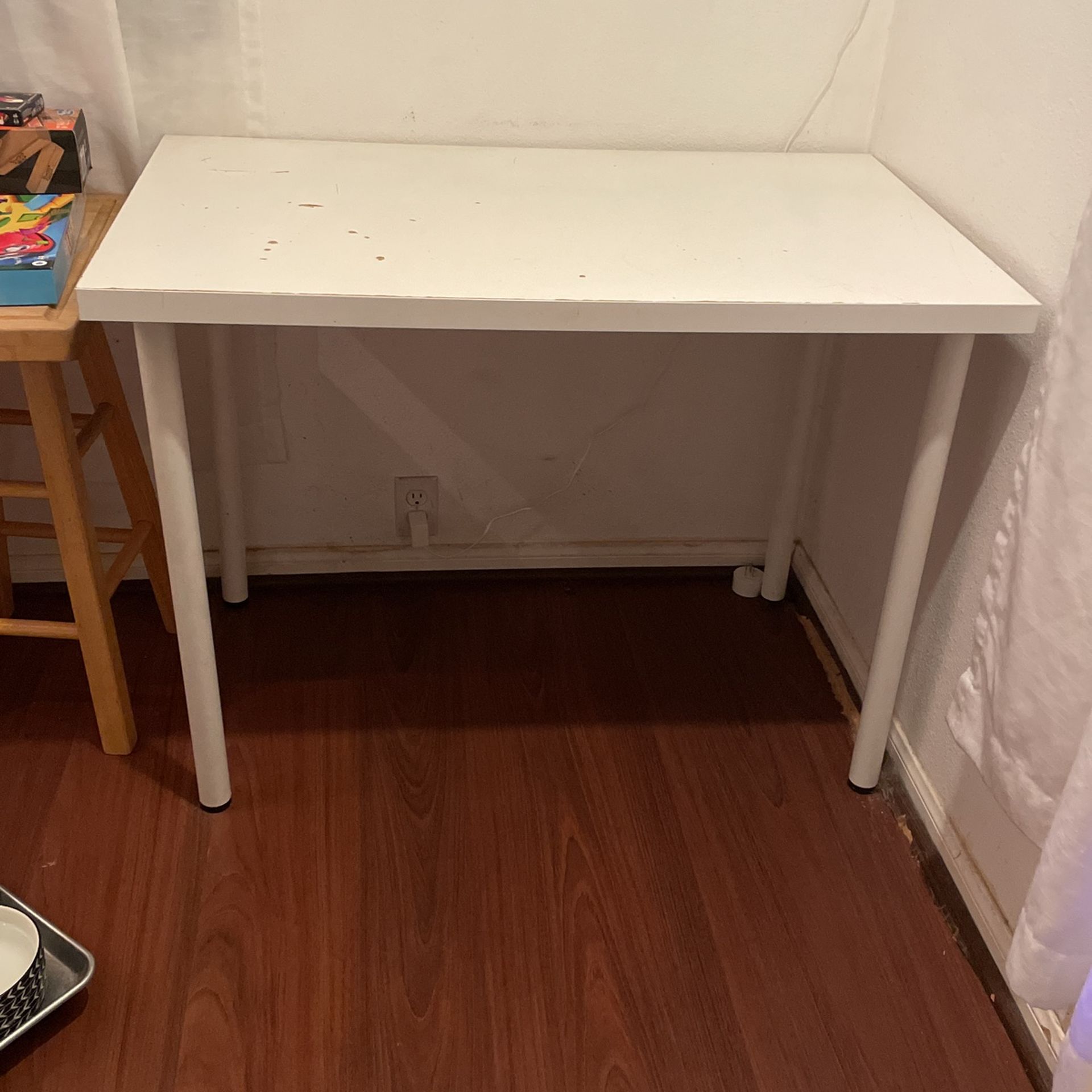 white ikea table