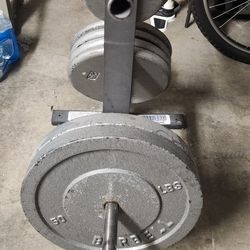Weight Plate Set With Storage Rack