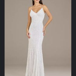 Wedding Dress Beaded Mermaid Style Size 6 