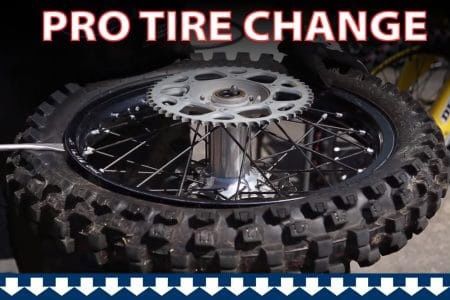 Dirt bike tire change