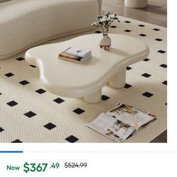 Modern Triangle Off-white H Coffee Table