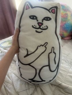 Double sided cat pillow