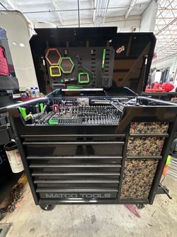 Black Matco X-Series Power tool cart w/custom LED lighting