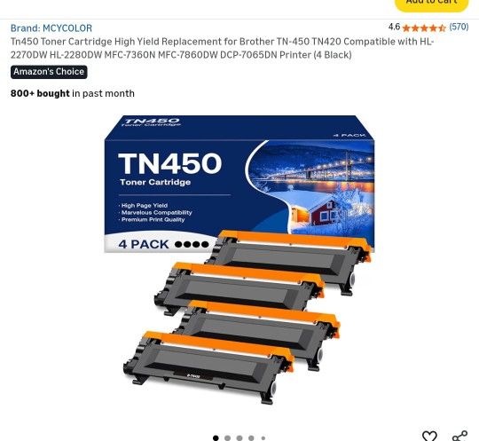 Brother Toner TN450 NEW (QTY 3)