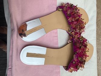 Zara Basic Collection Beaded Flat Sandals