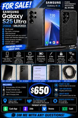 Samsung Galaxy S25 Ultra 256GB – Unlocked – Great Condition