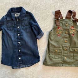 Baby Girl Toddler Denim Dres Set 18-24M Multicolor Casual Outfit