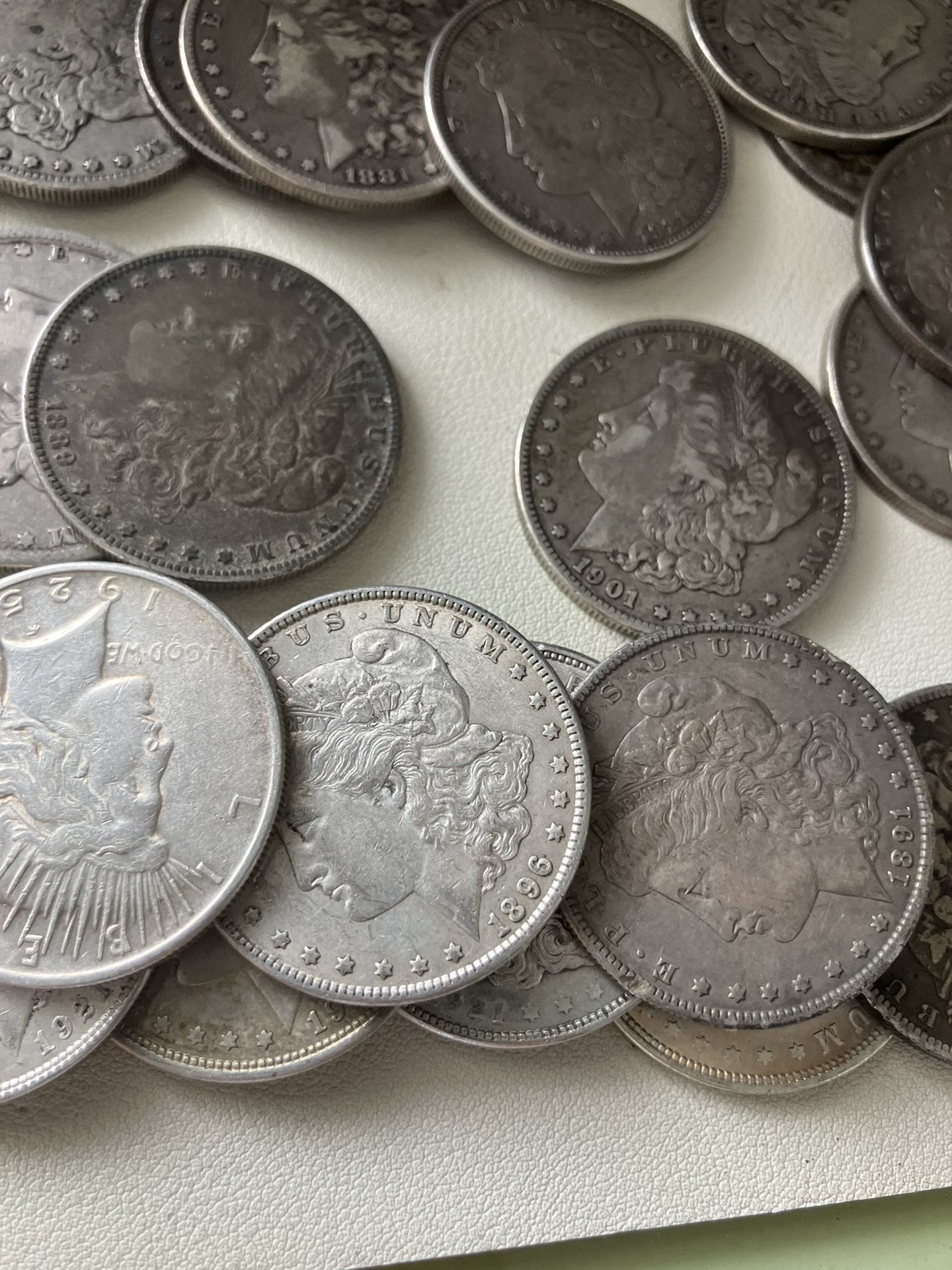 Morgan And Peace Silver Dollars Better Dates 90% Silver 