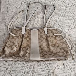 White coach bag