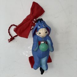 Disney Christmas Ornament Winnie the Pooh Eeyore Wrapped in Ribbon