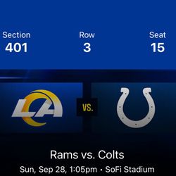 rams vs colts $300(2 tickets)