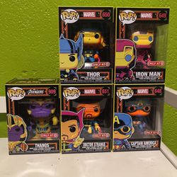 Marvel / Avengers Funko Pops Black Light