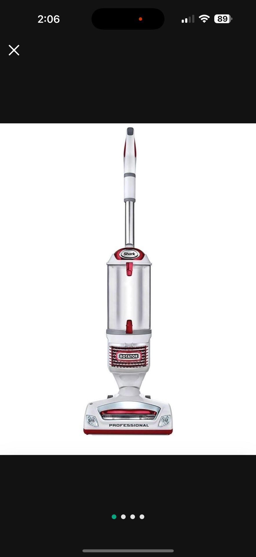 Shark NV501 Rotator Professional Lift-Away Upright Vacuum with HEPA Filter, Swivel Steering, LED Headlights