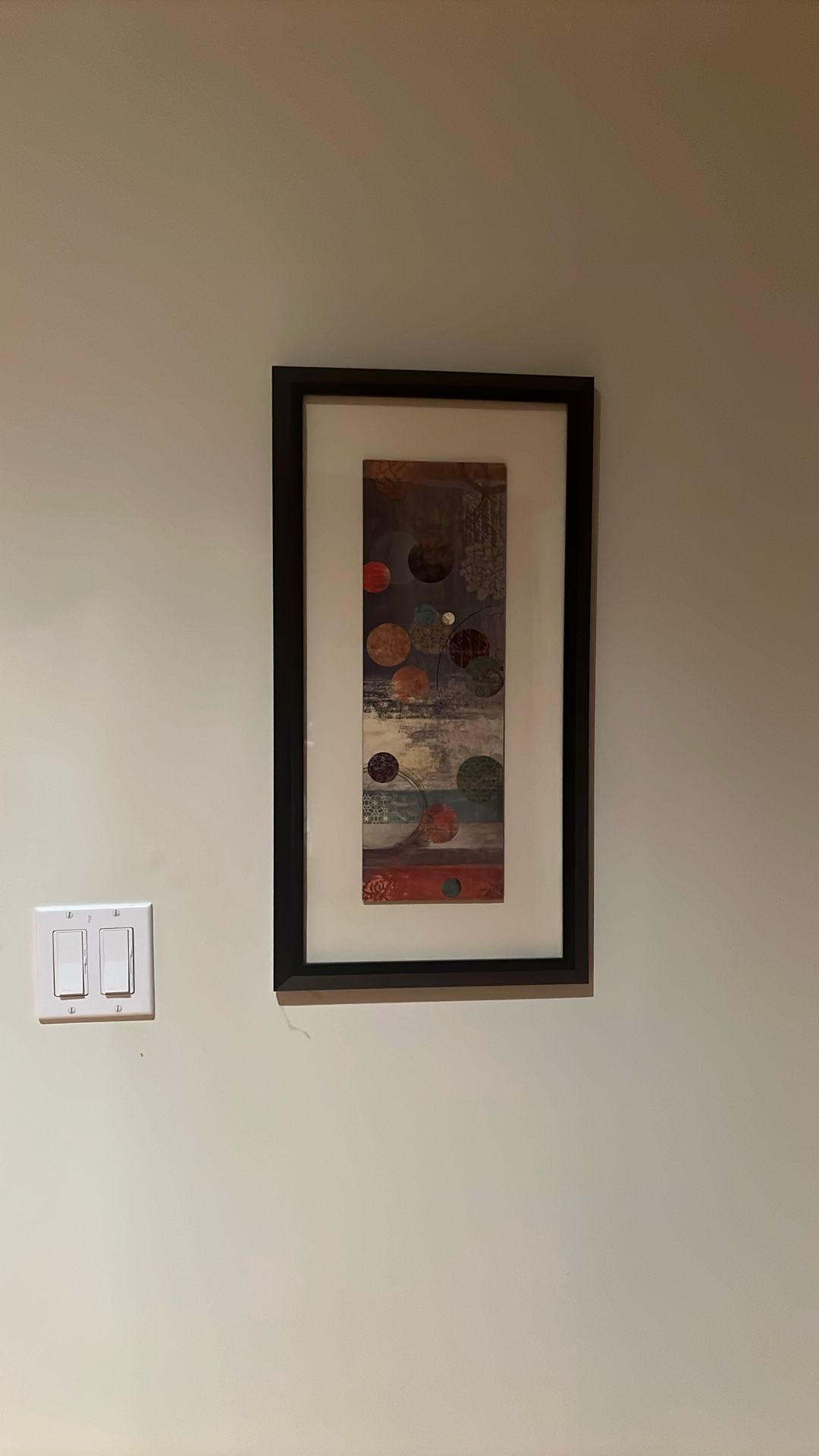 Modern Framed Museum Art Print Titled - Mosaic Circles II