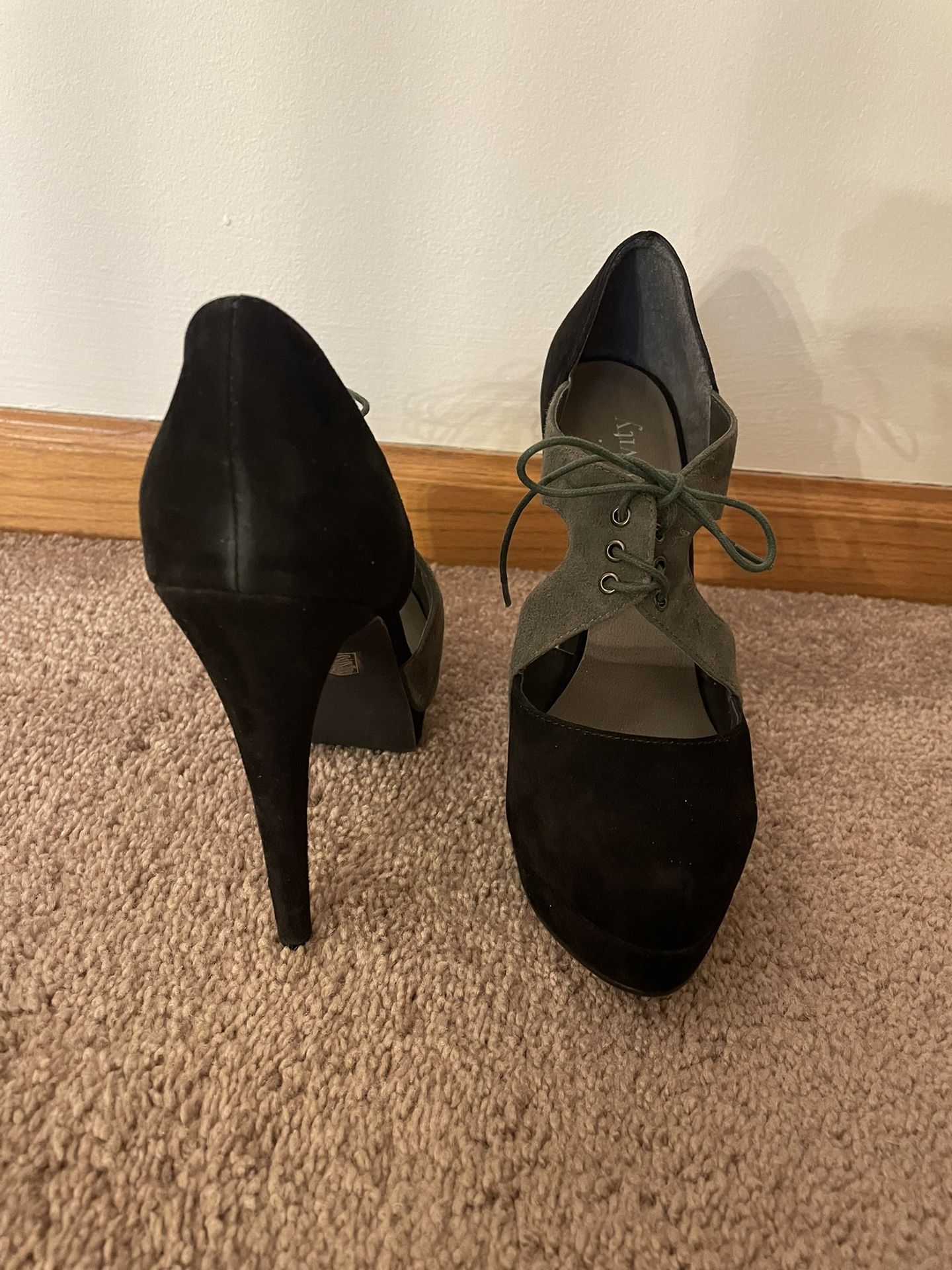 Black And Gray Heels