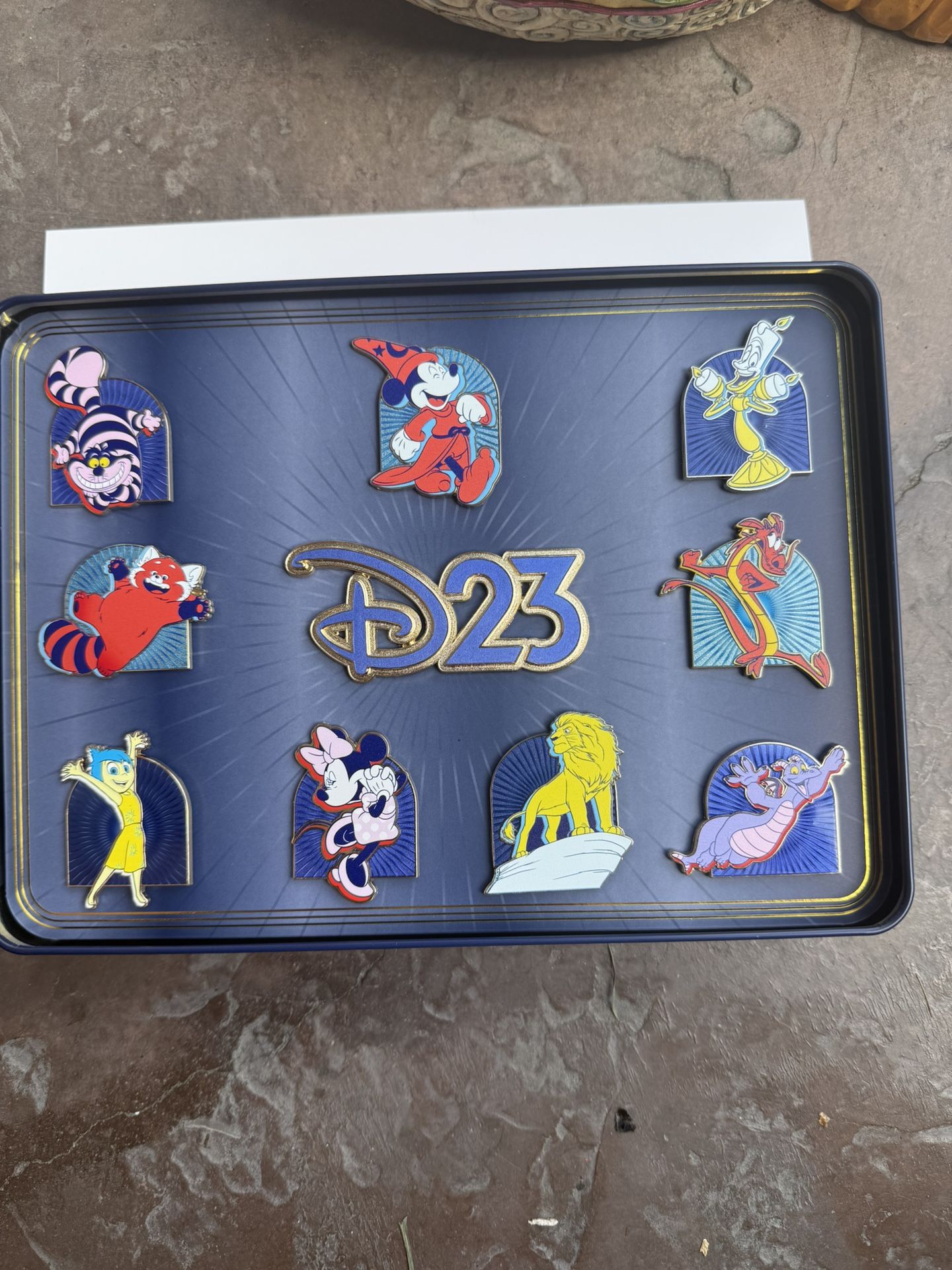 Disney D23 Gold Member 2025 10 Pin Set Figment Turning Red Mickey Simba Minnie