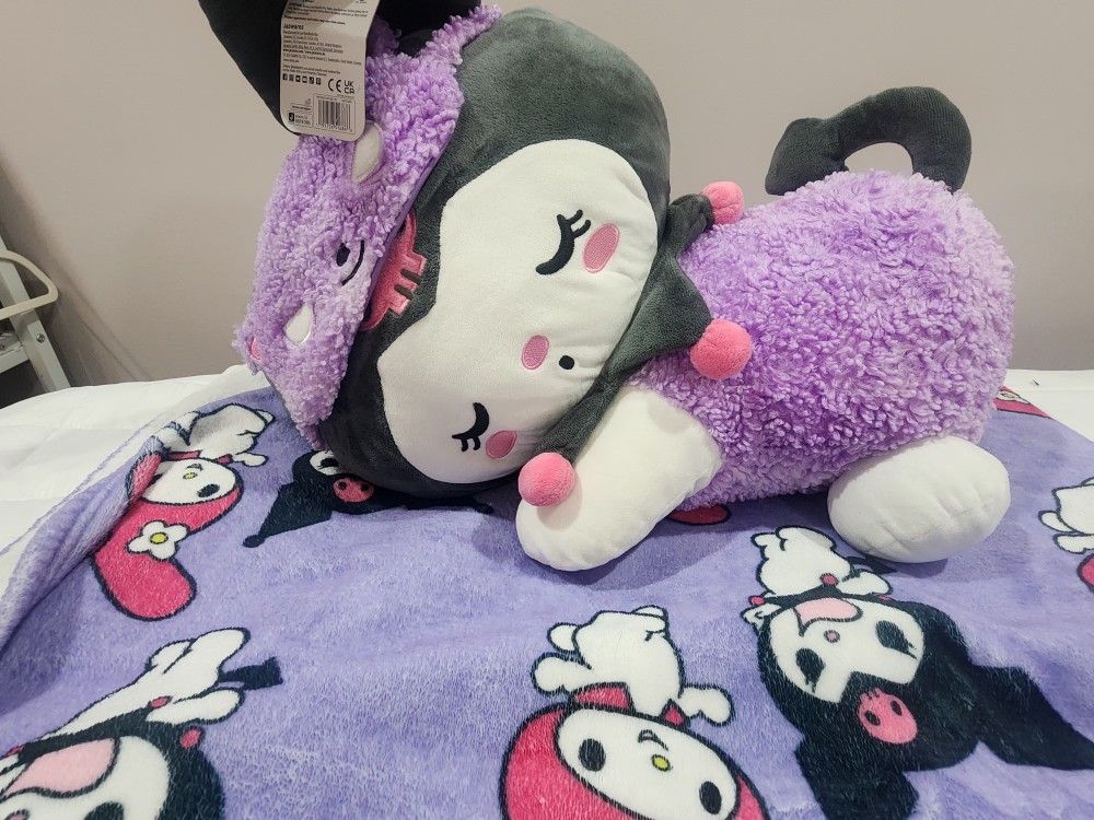Kuromi Plush And Throw
