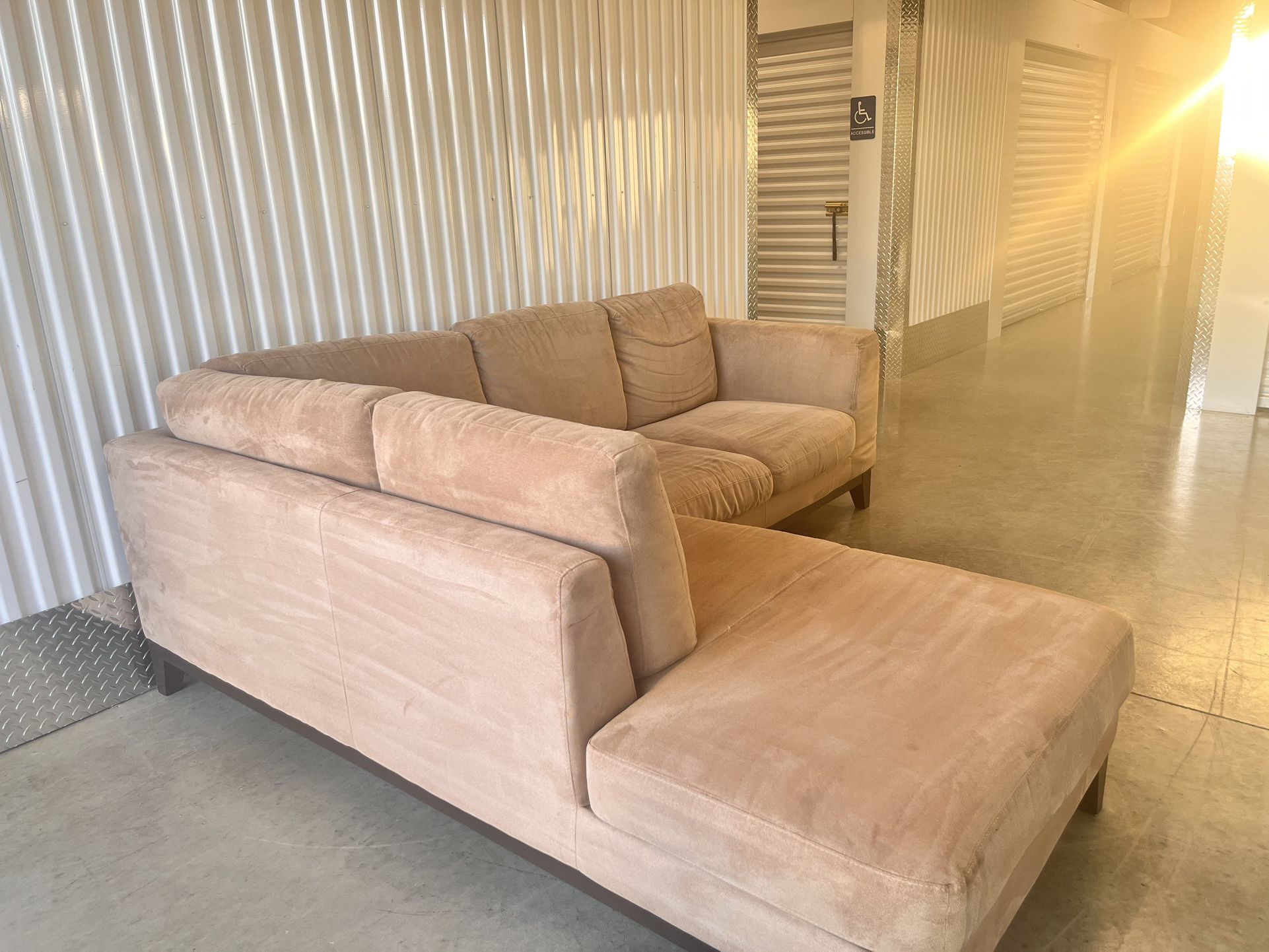 (Free Delivery) ItalSofa Beige Sectional Couch
