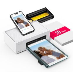 Liene M100 4x6'' Photo Printer, Wi-Fi Picture Printer, 20 Sheets, Full-Color Photo, Instant Phone Printer for iPhone, Android, Smartphone, Thermal Dye