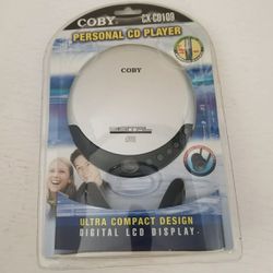 Coby Personal CD Player, Model CX-CD109, Silver, Digital Display, New Sealed