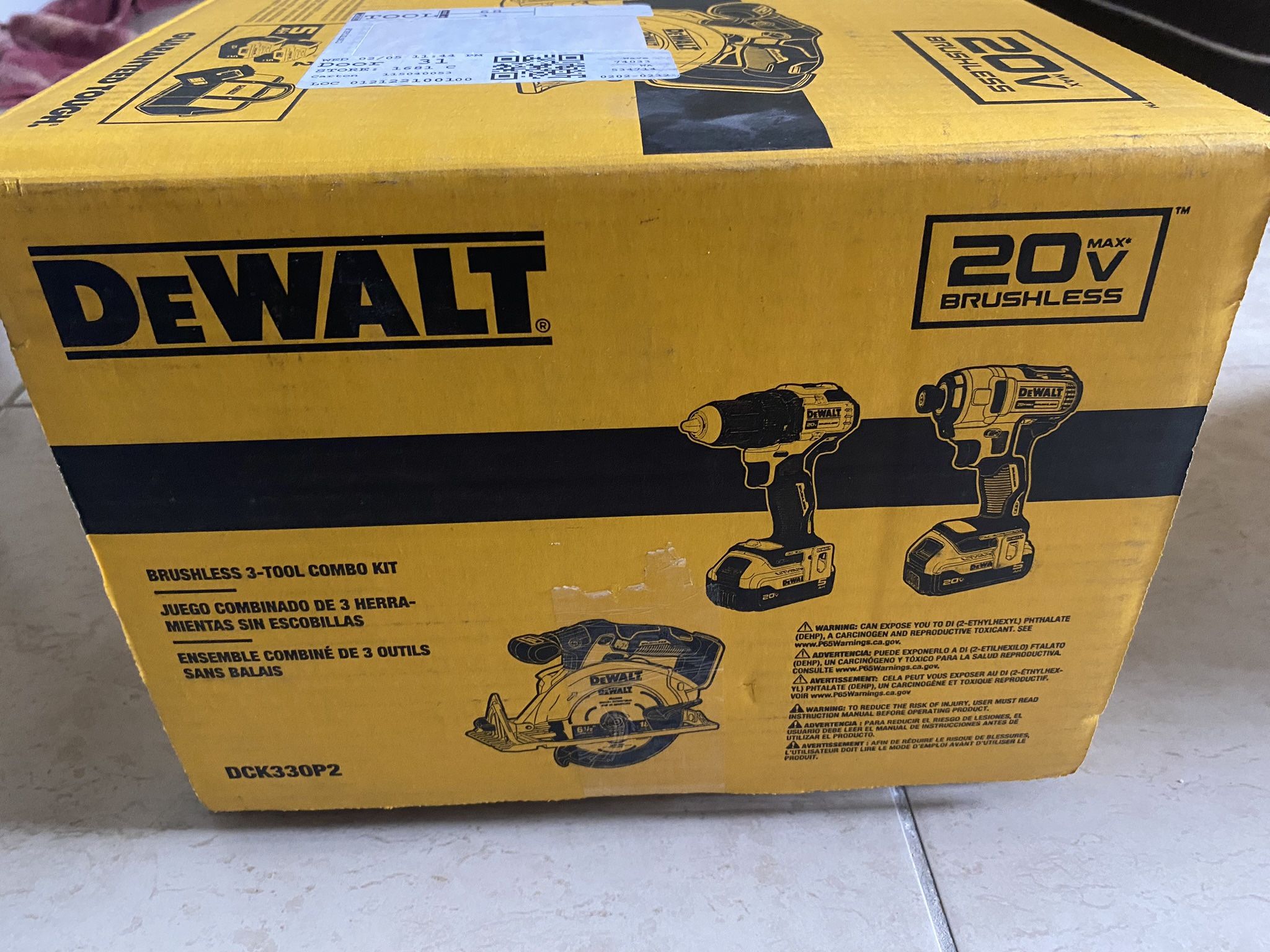 Dewalt Brushless 3 Tool Combo Kit