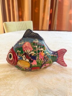 Colorful folk art fish